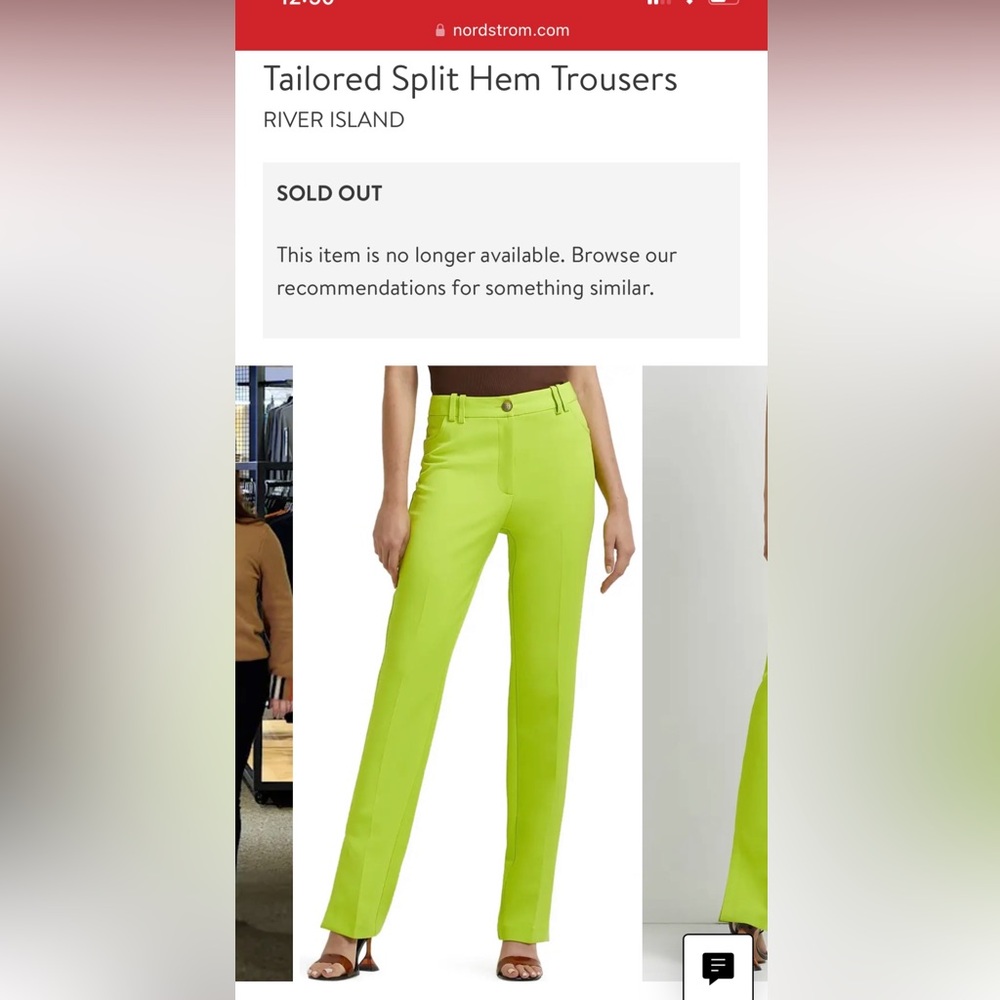 River Island Lime Green Work Pants